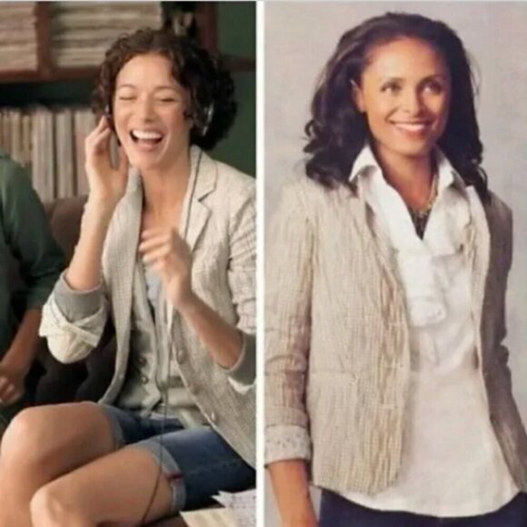 Cabi Ginger Snap Gingham Seersucker Blazer Jacket Sz S #298G - Picture 2 of 12